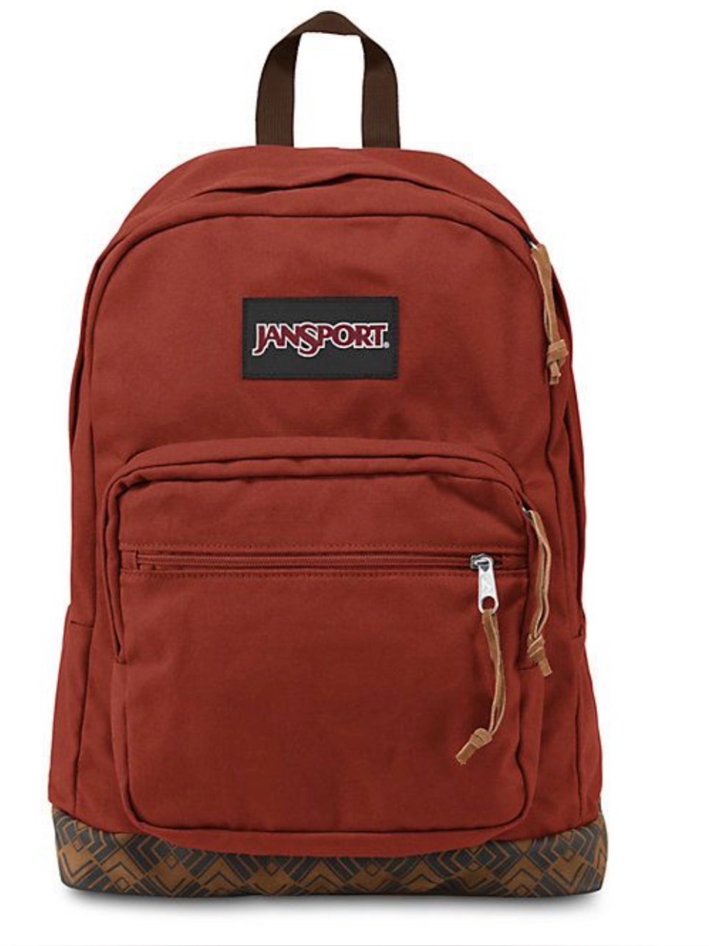 Jansport Rust Red Everyday Backpack with Patterned Base